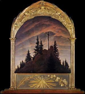 Caspar David Friedrich - Cross in the Mountains (Tetschen Altar)
