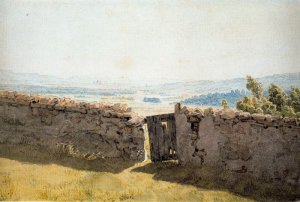 Landscape with Crumbling Wall