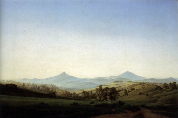 Bohemian Landscape with Mount Milleschauer 1808